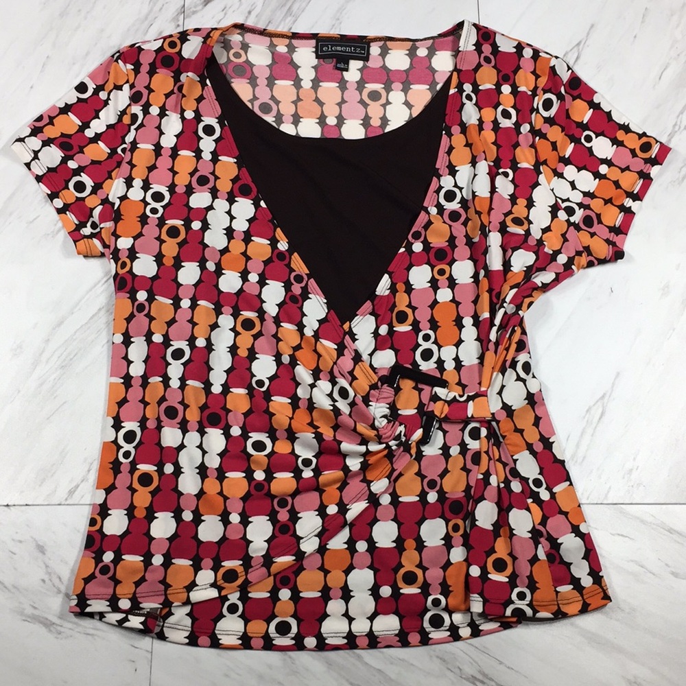 ⭐️ L ELEMENTZ GEOMETRIC DESIGN BLOUSE